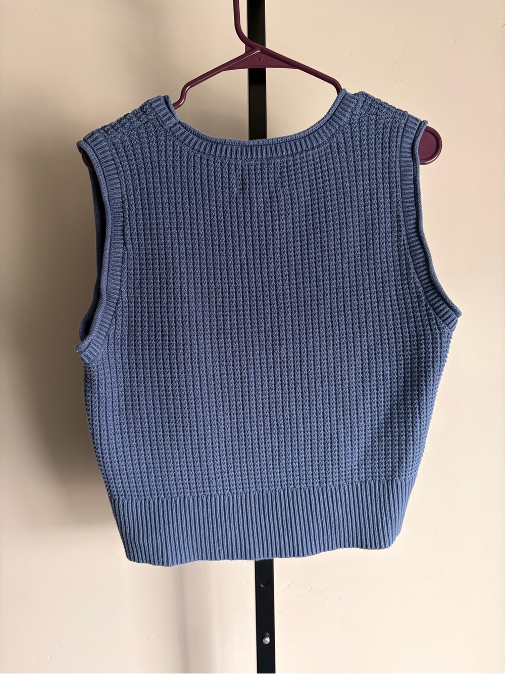 Lucky Brand Blue Cotton Knit Sweater Tank Top Large - Picture 4 of 4